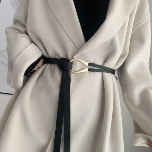 Fashion Luxury Brand Gold Buckle Women Belts Punk PU Leather Design Waist Strap For Coats Dress Casual Black Waistband