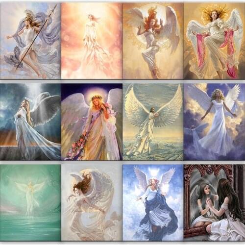 Holy angel Picture DIY Painting By Numbers Colouring Zero Basis HandPainted Oil Painting Unique Gift Home Decor