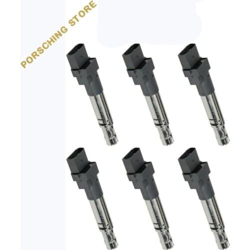 Set of 6 Inginition Coils For Porsche Cayennne 11-17 OEM: 95860210100