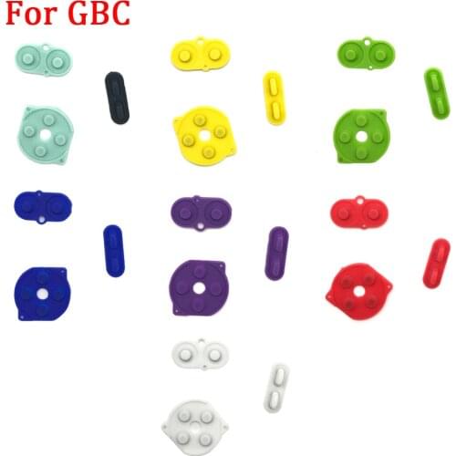 New GBC Button Silicone Conductive Rubber Pad for Nintendo Game Boy Color/Colour A B D-pad Select Start Rubber Button for GBC