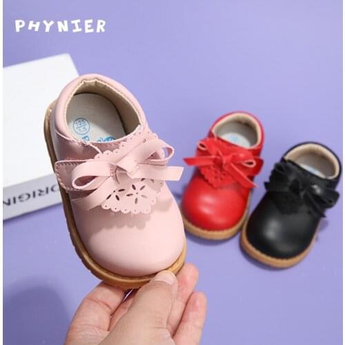 2019 spring new 1-3-5 years old girls shoes Korean Princess shoes leather T-baby toddler shoes
