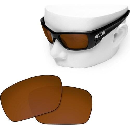 OOWLIT Polarized Replacement Lenses of Brown for-Oakley Fuel Cell Sunglasses