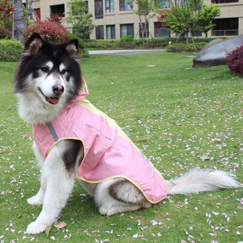 Pet Rain Jacket Dog Walking Rainy Day Hooded Outfit Small Big Breeds Corgi Alaska Waterproof Raincoat for Male Female Dogs