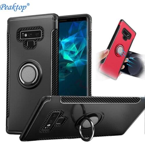 Shockproof Armor Case For Samsung Galaxy Note 9 S9 S8 Plus S7 S6 Car Ring Holder Stand Cover For iphone XS MAX X 8 7 6 6S Plus