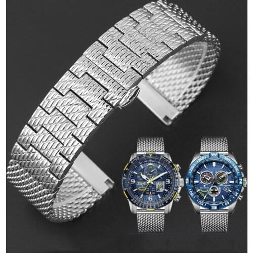 Net Strap Watchband For Citizen The Second Generation Jy8078 Jy8037 Jy8031 Watch Chain 22mm Mesh Watch Belt Mens Wristband