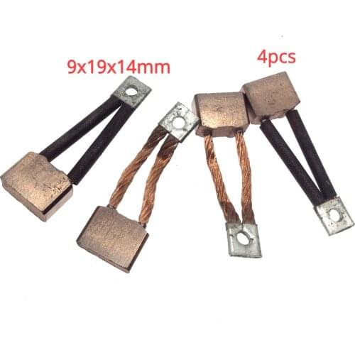 4pcs 9x19x14mm 212 high copper carbon brush for car starter motor