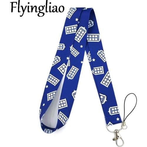 Doctor who Telephone booth Lanyard Badge ID Mobile Phone Rope Key Lanyard Neck Straps Accessories webbings ribbons Gifts