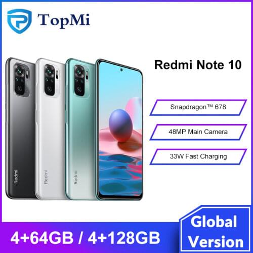 Global Version Xiaomi Redmi Note 10 Smartphone 4GB RAM 64GB / 128GB ROM Snapdragon 678 6.43" AMOLED Display 48MP Quad Camera New