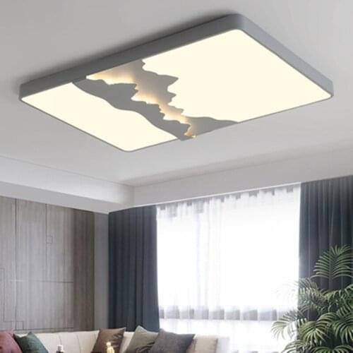 Rectangle Modern Led bedroom Ceiling Lights For living room bedroom study room Square Ceiling Lamp 90-260V White or Grey Color