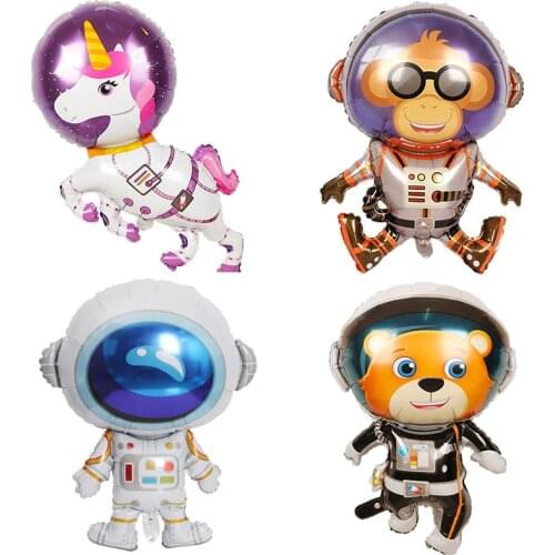 Spaceman Aluminum Foil Balloons Happy Birthday Party Decoration Accessories Baby Shower Decor Supplies Kids Toys Helium Balls