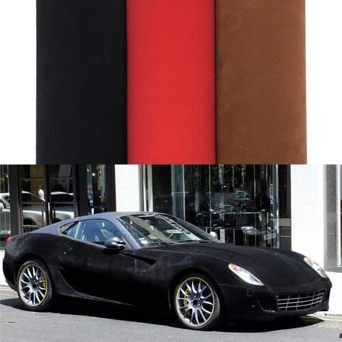 1.35x3/5/10/15m Suede Vinyl Wrap Velvet Fabric Film Car Wrapping Sheet Car Stickers Bubble Free Adhesive Automobiles Car Styling