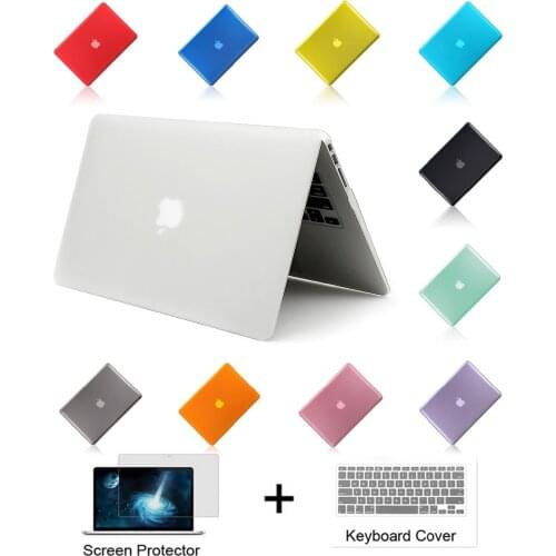 3 in 1 For Mac Book Air 11" Pro 13/15" Retina 12 Cover Case Protector for Macbook Air 13 Touch bar 2018 2017 2016 2012 2013 2015