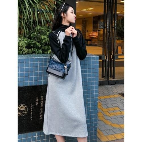 Harajuku long dress women Thick Fleece Dress Turtleneck dresses Streetwear Dresses vestidos de fiesta de noche Korean clothes