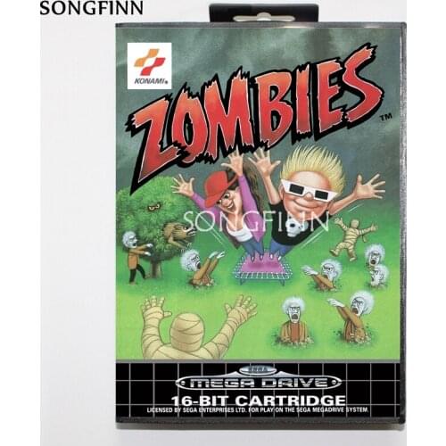 16 bit MD Memory Card With Box for Sega Mega Drive for Genesis Megadrive - Zombies
