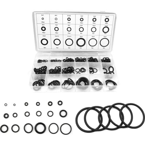 225pcs Car Accessories Car Air Conditioning Refrigerant Rapid O-Ring Seal O Ring Seals Kit Automotive AC System Repair Tool Set