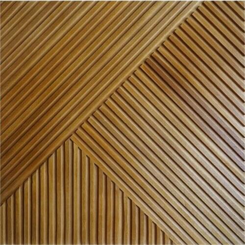1box 6pieces sapele wood Construction Material Wood Natural Coconut Shell Mosaic Wall Tile For Home Decor