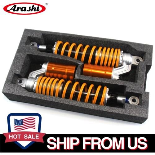 ARASHI 360mm / 14‘’ Motor Nitrogen Charged Suspension Adjustable Rear Shock Absorbers For INDIAN Scout 2018 2019 2020