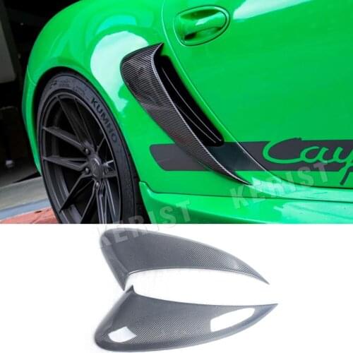 SIDE AIR INTAKE Carbon Fiber For Porsche 987 Cayman Side Air Intake Duct Vent Glossy Fibre Finish Exterior Trim2005-2011