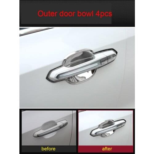 Car Outer Door Bowl For Cadillac 4pcs Xt4 Chrome
