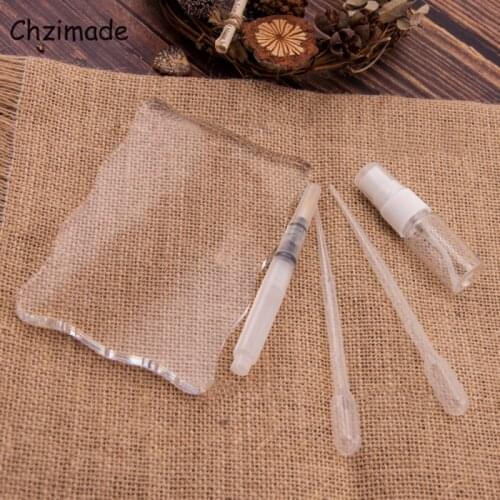 Chzimade Handmade Curved Acrylic Plates Stencils Scrapbooking Cutting Dies Tools Set Album Background Cards Making Decoration