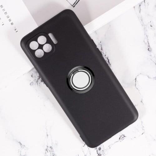 For OPPO Reno4 Lite Reno 4 4Lite CPH2125 F17 Pro A93 CPH2119 Back Ring Holder Bracket Phone Case Cover Phone TPU Soft Silicone