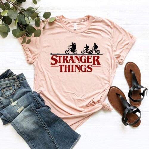 Unisex Stranger Things Shirt Tv Series T-Shirt Stranger Things Tee Women Casual Harajuku Tees Tops