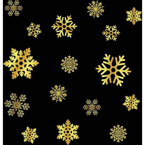 Hot Sale Snoeflake reindeer Glueless Static Stickers Gold Christmas show Window Stickers wallpaper Xmas Christmas Decor