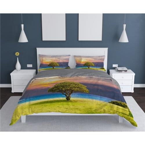 Natural Scenery King Queen Bedding Set Duvet Covers Pillowcases Comforters Quilt For Kids Adult Single Double Bed Set (No Sheet)