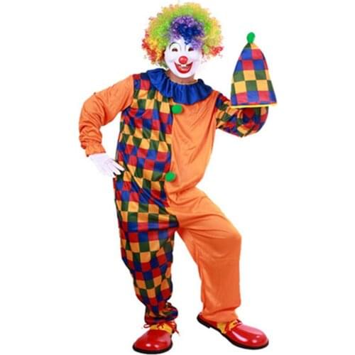 Dsjuggling (NO.GZ 360g) Adult Halloween Costumes Clowns Wearing Suits, Magic Clothing, Stage Show Props