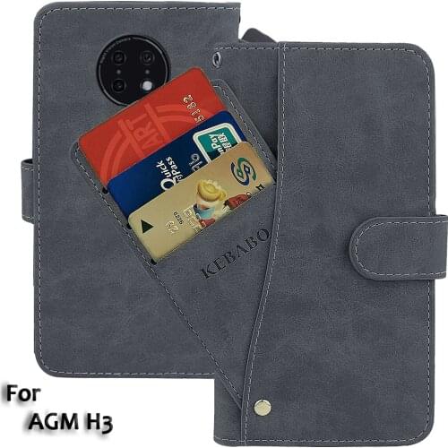 Leather Wallet AGM H3 Case 5.7" Flip Fashion Luxury Front Card AGM H3 Cases Cover Magnetic Phone Bags