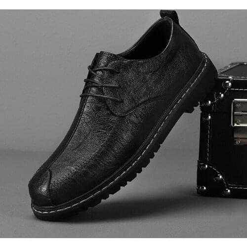 Men Business Office Dress Shoes Formal Party Dinner Formal Footwear Flats Oxfords for Wedding Split Leather Casual Shoes