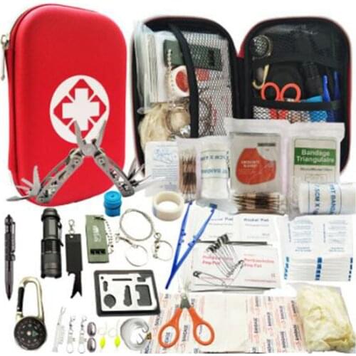 Emergency Survival kit Set 80 IN 1 Camping Travel Multifunction First Aid Kit SOS EDC Supplies Tactical for Hiking Hunting