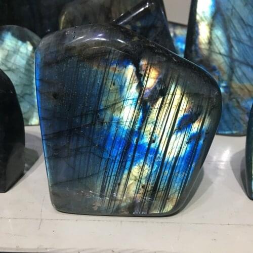 Natural labradorite stones and minerals irregular healing crystals can stand for home & party decorationg fengshui