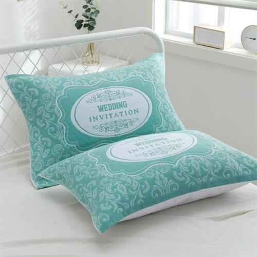 2Pcs 52x78cm Gauzed Cotton Pillowcases Yarn Dyed Fashion Cotton Pillow Case Jacquard Home Textile Pillowcases 17 Designs