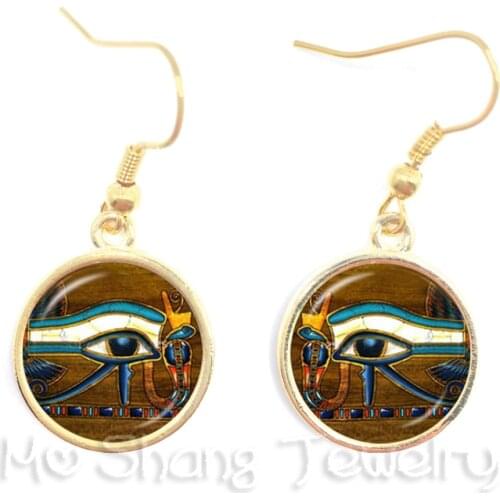 2018 New All-seeing Eye Art Glass Cabochon Fashion Dangle Earrings Classic Jewelry Earrings For Women