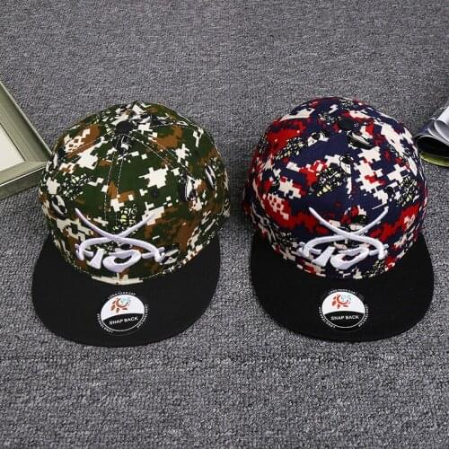 2021 New Korean Teen Street Hip-Hop Hat Trend Flat Along The Hat Mens and Womens Camouflage Hat