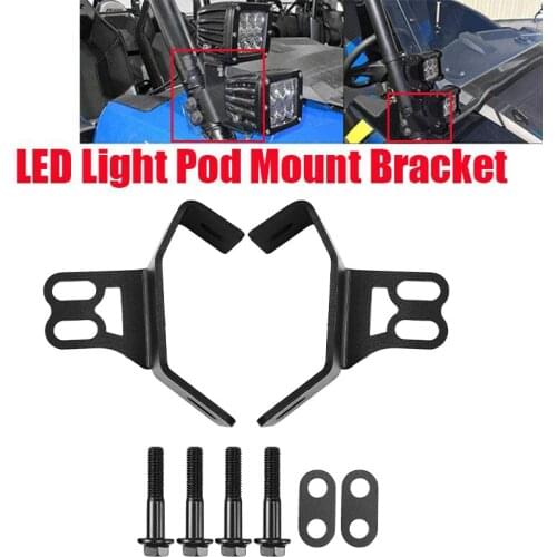 A Pillar Dual LED Light Pod Mount Bracket for Polaris RZR XP 900 570 800 2014-19