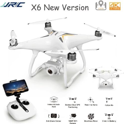 JJRC Upgraded X6 Aircus Professional RC GPS Drone With 4K Camera WiFi FPV Altitude Hold Follow Me RC Brushless Helicopter Drone