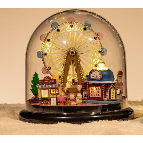 DIY Christmas Series Craft Xmas Gift Ferris Wheel Fairy Tale House Easters Day Present Living Room Bedroom Home Decorations