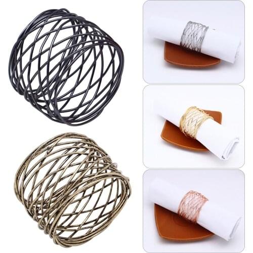Napkin Buckle Western-style Gold Cloth Ring Special Metal Napkin Ring Buckle For Hotel Table Wedding Dinner Party DIY Decoration