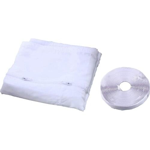 LBER AirLock Window Seal for Portable Air Conditioner,400 Cm Flexible Cloth Sealing Plate Window Seal with With Zip and Adhesive