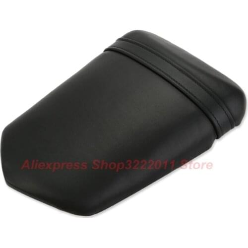 Motorcycle Rear Leather Pillion Passenger Seat Black Back Cusion Cover For Yamaha YZF-R1 YZF R1 2004 2005 2006