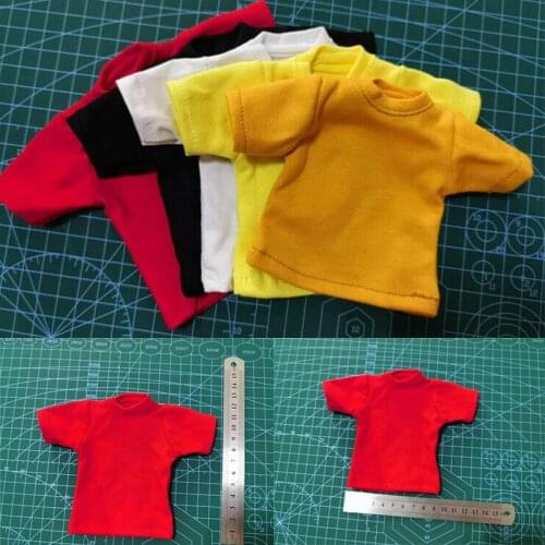 1/6 T001 Male Clothes Colorful Short T-shirt Model For 12" Action Figure Body