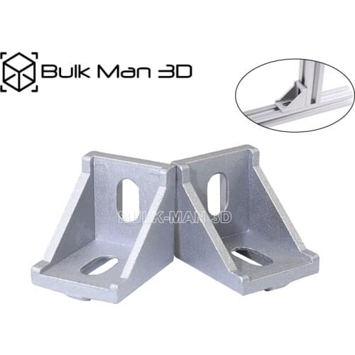 10pcs/Lot Silver 90 Degree Cast Corner Bracket 35*40*40mm for V-Slot Profile 4040 Aluminum L Connector Corner Bracket