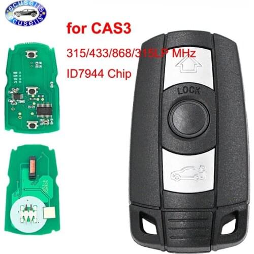 3 Button Remote Smart Key Fob for BMW 1 3 5 6 series X1 X5 X6 Z4 315/434/868/315LP MHZ CAS3 System ID7944 Chip