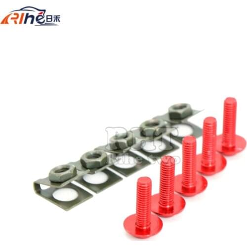 5 pieces 6mm motorcycle accessrioes fairing body screws for suzuki bandit 650 b-king dl650 gsr600 drz rm 125 burgman 400 gsf 16