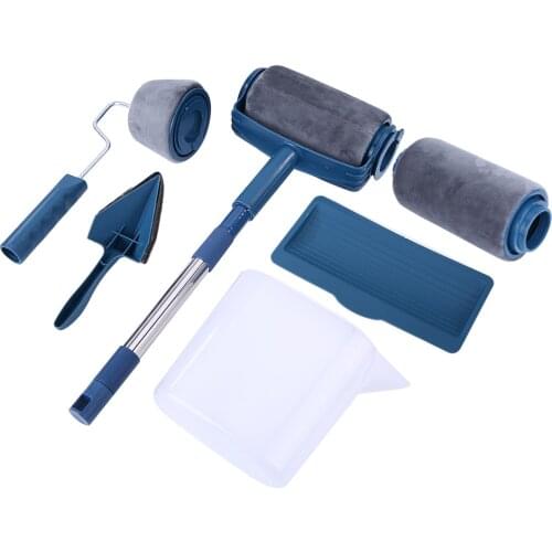 6/7pcs Paint Runner Pro Roller DIY Painting Brushes Set Wall Handle Tools DIY Household Easy to Operate Painting Brushes Kit
