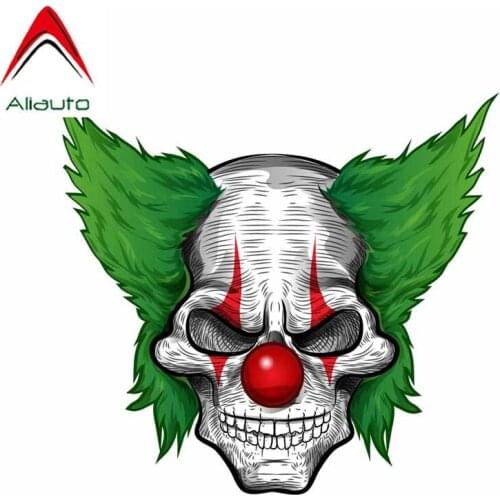 Aliauto Reflective Funny Car Sticker Skull Clown Automobile Motorcycle Decoration Accessories Personality Decal PVC,14cm*13cm