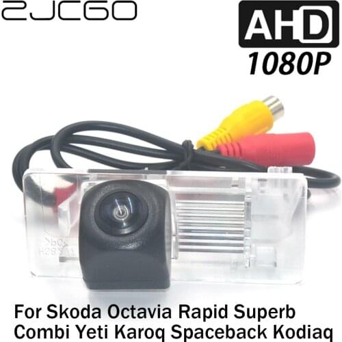ZJCGO Car Rear View Reverse Backup Parking Reversing Camera for Skoda Octavia Rapid Superb Combi Yeti Karoq Spaceback Kodiaq