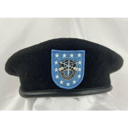 US ARMY INFANTRY REGIMENT BLACK WOOL BERET US SPECIAL FORCES SF MILITARY HAT
